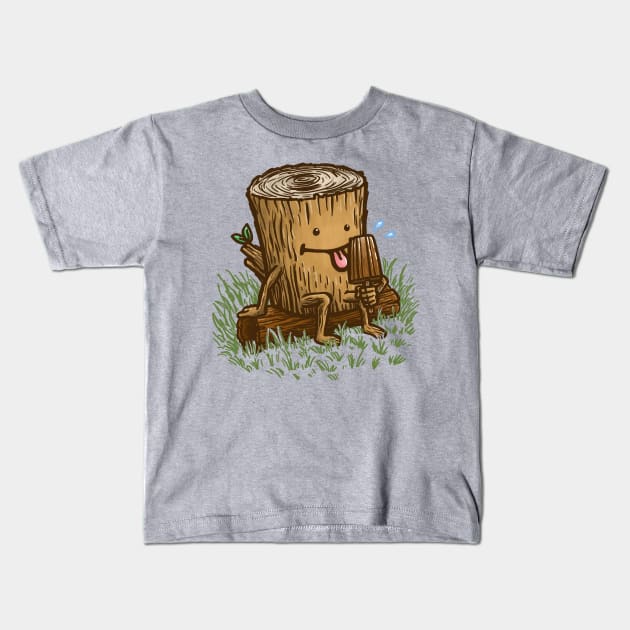 The Popsicle Log Kids T-Shirt by nickv47